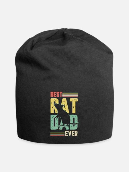 Rat Gifts for a Rats Fan - Jersey Beanie - black