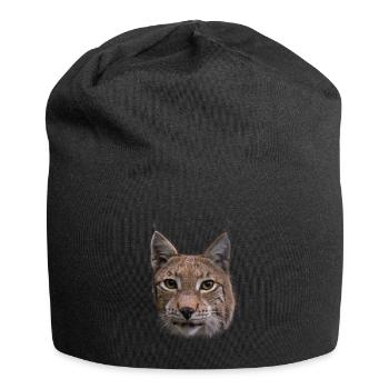 Luchs Design Luchse Wildkatzen Geschenk - Jersey-Beanie - Schwarz - Vorne