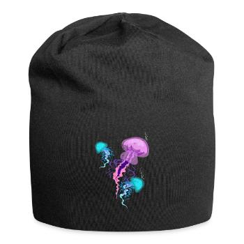 Qualle - Jersey-Beanie - Schwarz - Vorne