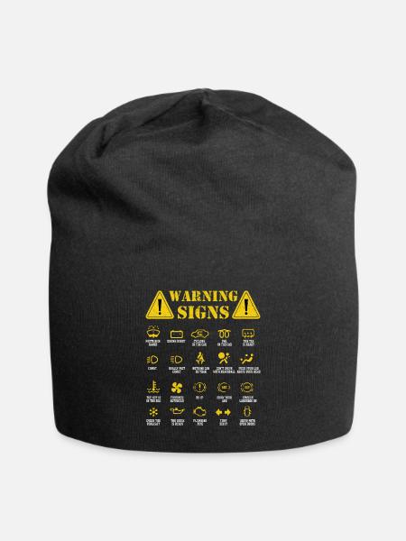 Driving Warning Signs... Mechaniker - Jersey-Beanie - Schwarz