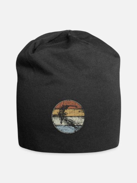 Surfer vintage - Czapka krasnal z dżerseju - czarny