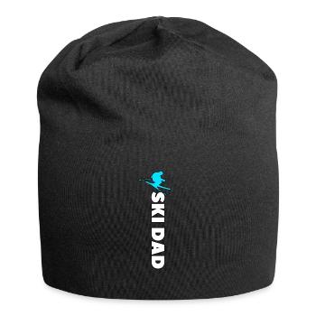 Ski Dad Dad Skiing Dad Winter Gift - Jersey Beanie - black - Front