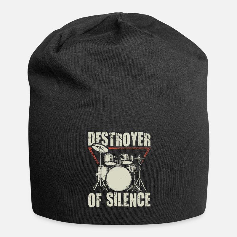 Batteur batteur cadeau batterie batteur - Bonnet en jersey - noir