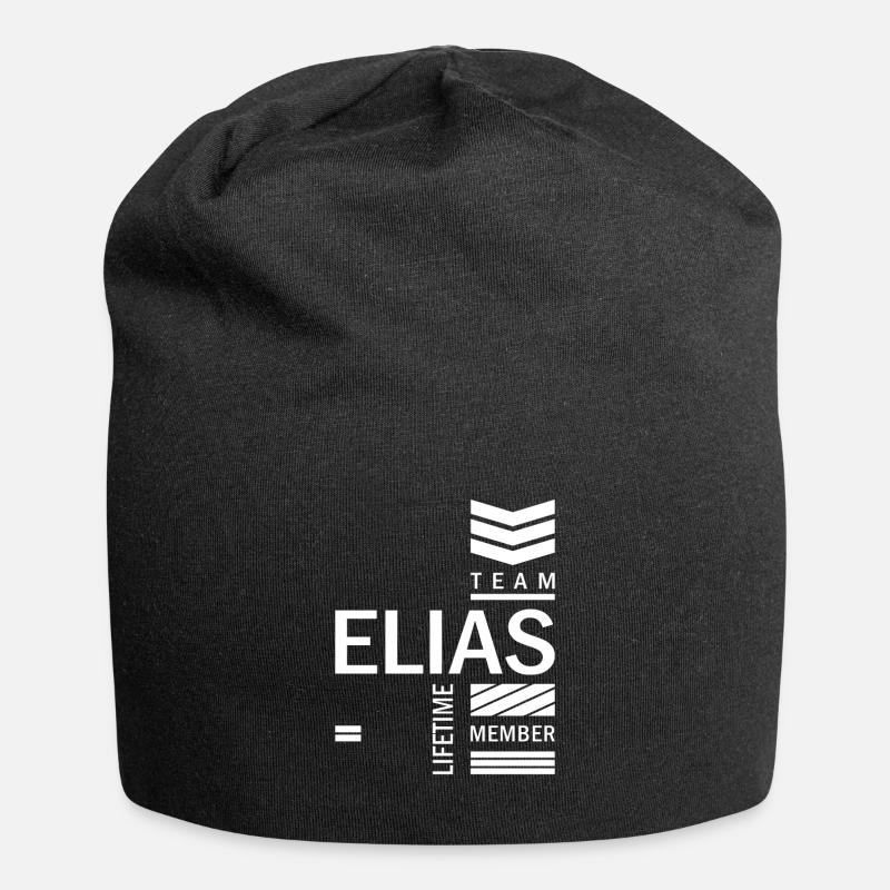 Elias personalisierter Name Geburtstagsgeschenk - Jersey-Beanie - Schwarz