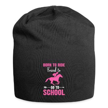 born to ride forced to go to school - Bonnet en jersey - noir - Devant