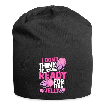 Qualle - Jersey-Beanie - Schwarz - Vorne
