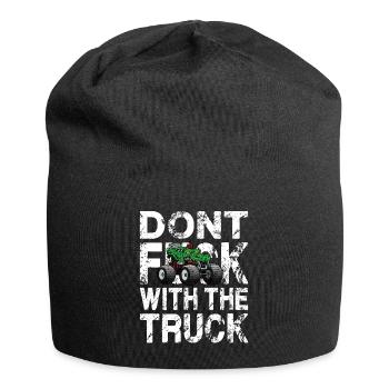 Cooler Monstertruck Spruch Crashshow - Jersey-Beanie - Schwarz - Vorne