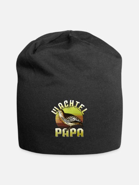 Wachtel Wachteln Wachtelzüchter Geschenk - Jersey-Beanie - Schwarz