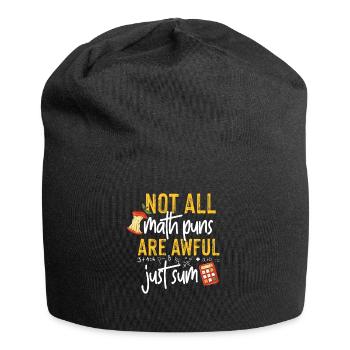 Idée de cadeau de jeu de mots de professeur de mathématiques - Bonnet en jersey - noir - Devant