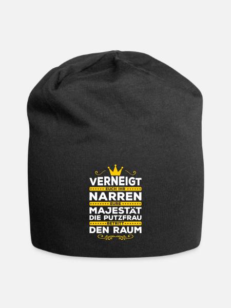 Putzfrau Reinigungskraft Putzhilfe Geschenk Lustig - Jersey-Beanie - Schwarz