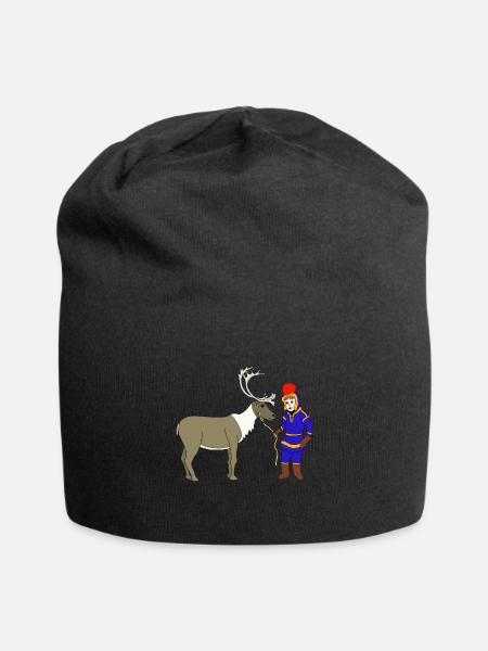 Enfant sami avec renne - Bonnet en jersey - noir