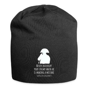 Napoleon Bonaparte saying - Jersey Beanie - black - Front