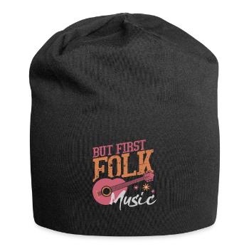 Folk music western guitar - Jersey Beanie - black - Front