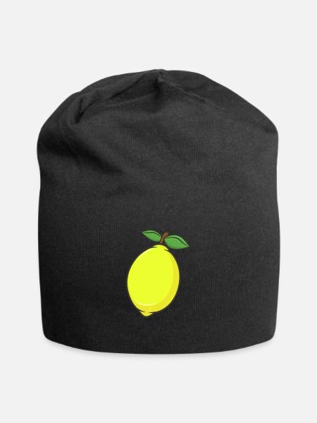 lemon - Jersey Beanie - black