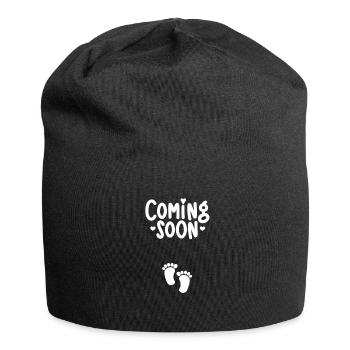 Grossesse Bébé Enceinte Ventre de bébé Cadeau - Bonnet en jersey - noir - Devant