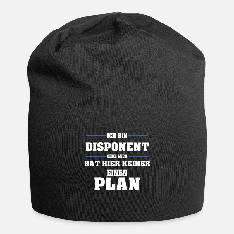 Disponent Ohne mich hat hier keine ein Plan - Jersey-Beanie - Schwarz