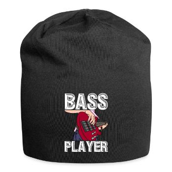Bass Player - Bassgitarre Bassist Musik - Jersey-Beanie - Schwarz - Vorne