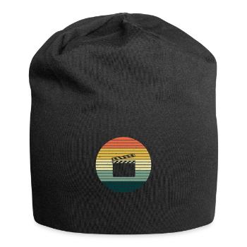 Clapperboard director vintage action gift idea - Jersey Beanie - black - Front