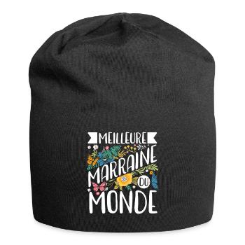 Meilleure Marraine Du Monde Cadeaux - Bonnet en jersey - noir - Devant