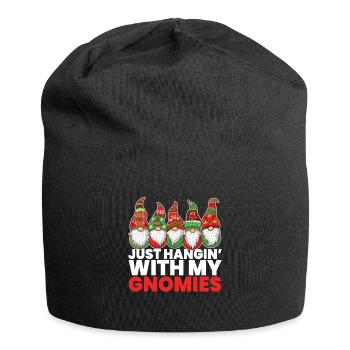 Juste accroché avec mes gnomies Gnomes - Bonnet en jersey - noir - Devant