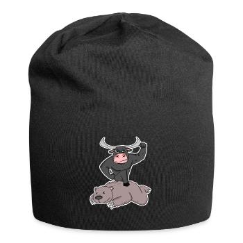 Échange haussier et baissier - Bonnet en jersey - noir - Devant