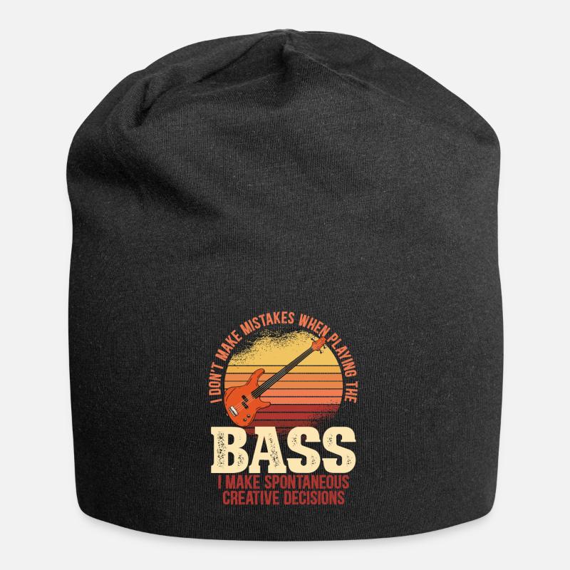 Je ne fais pas d'erreur en jouant de la basse - Bonnet en jersey - noir