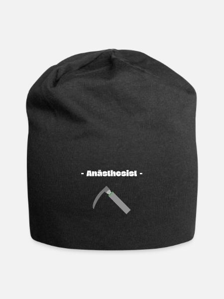 Anästhesist Geschenk Laryngoskop Intubieren - Jersey-Beanie - Schwarz