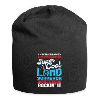 Super cool surveyor gift - Jersey Beanie - black - Front