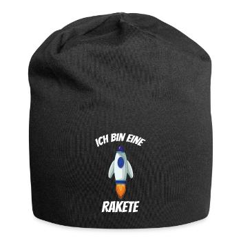 Ich bin eine Rakete - Jersey-Beanie - Schwarz - Vorne