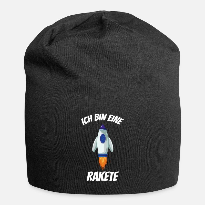 Ich bin eine Rakete - Jersey-Beanie - Schwarz