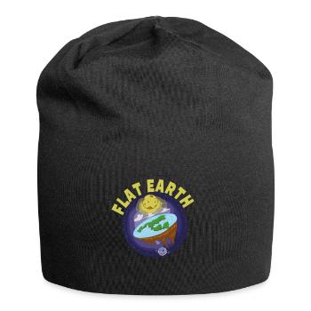 Flache Erde Scheibenerde Theorie - Jersey-Beanie - Schwarz - Vorne