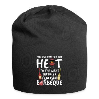 BBq Grill Grillmeister Steak Barbecue Gift - Jersey Beanie - black - Front