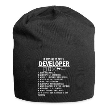 Software developer programming programming - Jersey Beanie - black - Front