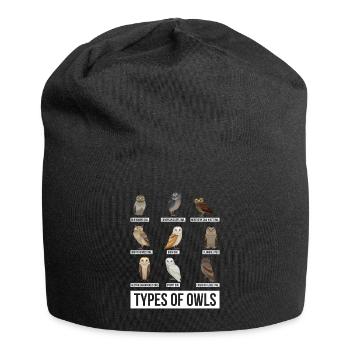 Eule Nacht Wald Vogel - Jersey-Beanie - Schwarz - Vorne