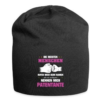 Patentante Die meisten nennen mich beim Namen - Jersey-Beanie - Schwarz - Vorne