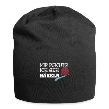 Häkeln Handarbeit Mir reichts ich geh Häkeln - Jersey-Beanie - Schwarz - Vorne