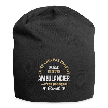 Je ne suis pas parfait mais je suis ambulancier - Bonnet en jersey - noir - Devant