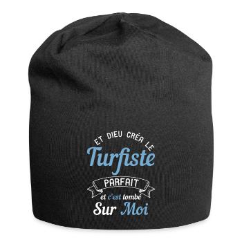 Turfiste humour cadeau parieur PMU drôle original - Bonnet en jersey - noir - Devant