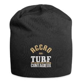 Turfiste humour cadeau parieur PMU drôle original - Bonnet en jersey - noir - Devant