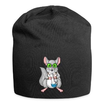 Chinchilla Rauchen Unkraut - Jersey-Beanie - Schwarz - Vorne