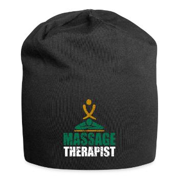 Massagetherapeut Massagetherapie Arbeit - Jersey-Beanie - Schwarz - Vorne