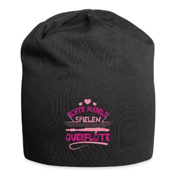 Querflöte Mädels - Jersey-Beanie - Schwarz - Vorne