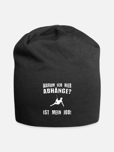 Liebe zu Holz und Wald Baumkletterer als Beruf - Jersey-Beanie - Schwarz