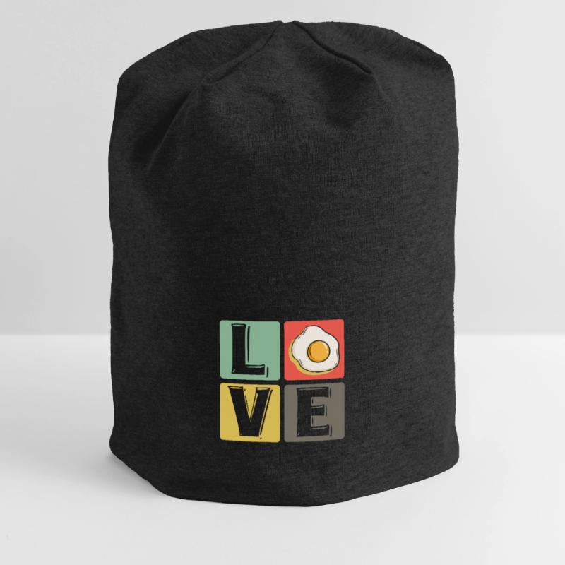 Eggs Fried Egg Scrambled Eggs Love Breakfast Gift Jersey Beanie