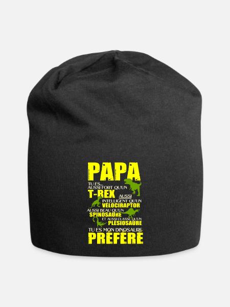 Papa dinosaure t-rex cadeau humour - Bonnet en jersey - noir