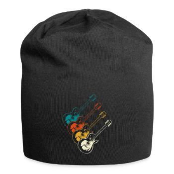 Musicien de musique de guitare - Bonnet en jersey - noir - Devant