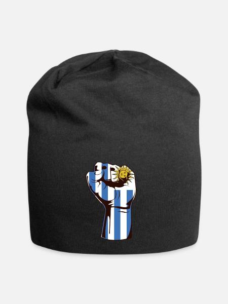 Uruguay Fist Revolution J'aime l'Uruguay - Bonnet en jersey - noir