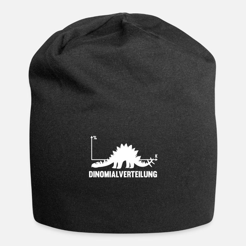 Dinomialverteilung Mathe Nerd Lustiges Design - Jersey-Beanie - Schwarz