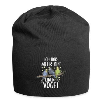 Ich hab mehr als einen Vogel Wellensittich - Jersey-Beanie - Schwarz - Vorne