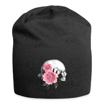 Gothik goth black skull death skull punk dark - Jersey Beanie - black - Front